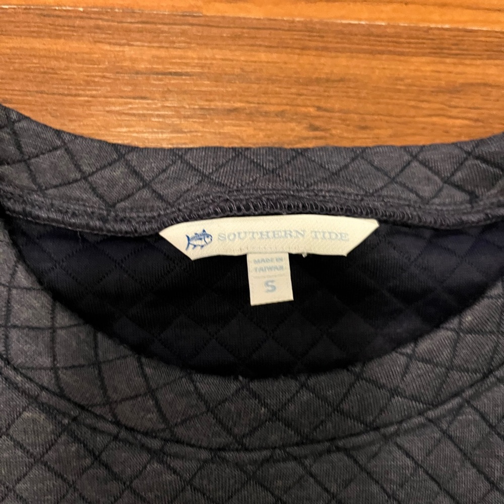 Southern Tide Milani Texture Dress in Nautical Navy S - Picture 6 of 8